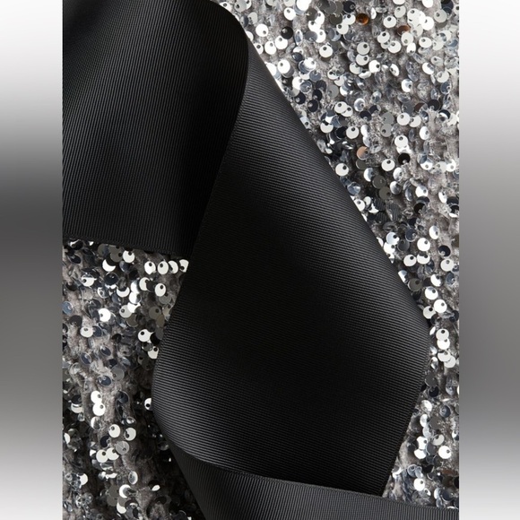 New H&M Sequin Tie-Back Sleeveless Mini Dress - Picture 7 of 7